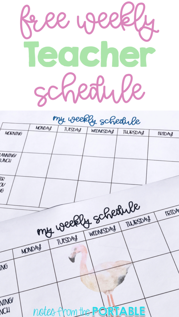Using a weekly schedule to get it all done!  