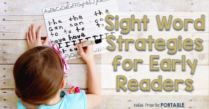 Sight Word Strategies for Early Readers