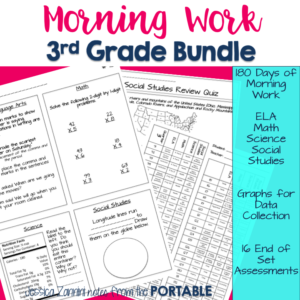 third Grade morning work bundle 