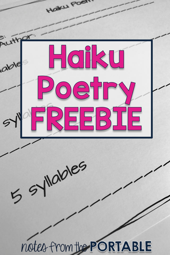 The perfect way to teach haiku poetry.  My kids loved the suggestions and examples.  The free template made it easy for the kids to complete and me to use for a bulletin board!  