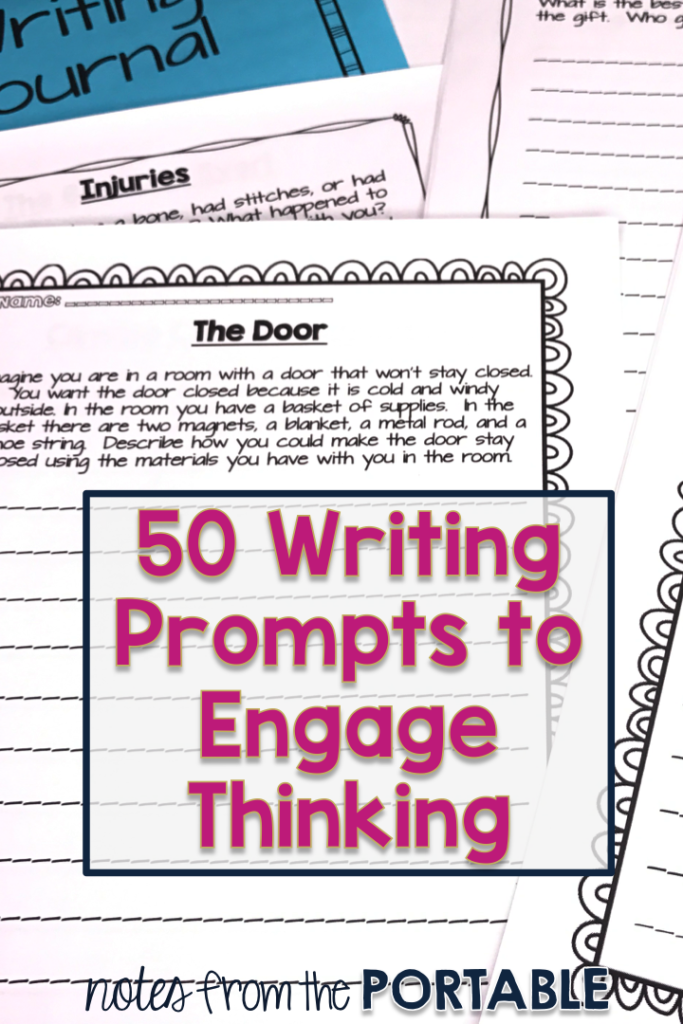 50 writing prompts to engage thinking. 