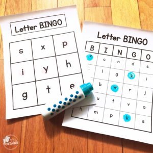 lower case letter recognition Bingo. My preschoolers loved this! 
