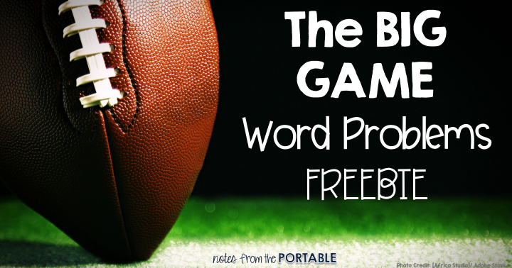 Have fun celebrating the big game in the classroom with these FREE math word problems. 