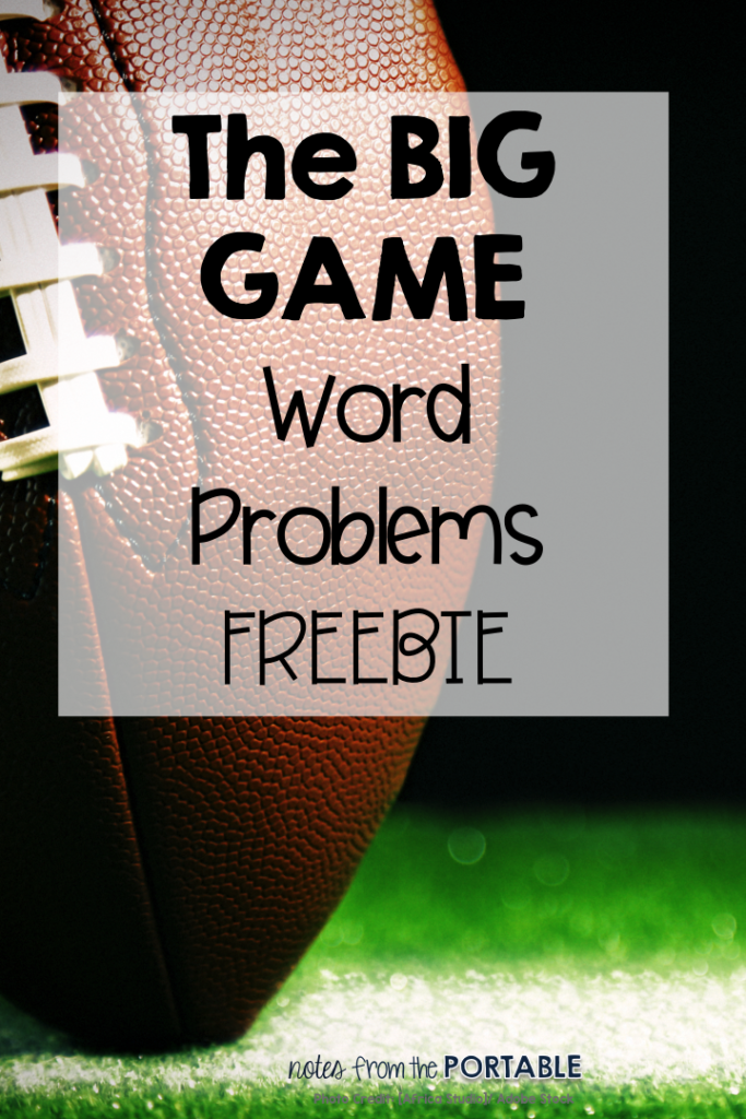 Have fun celebrating the big game in the classroom with these FREE math word problems.