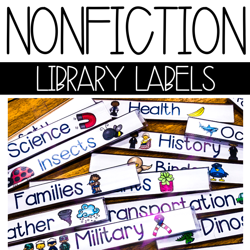 nonfiction classroom library labels