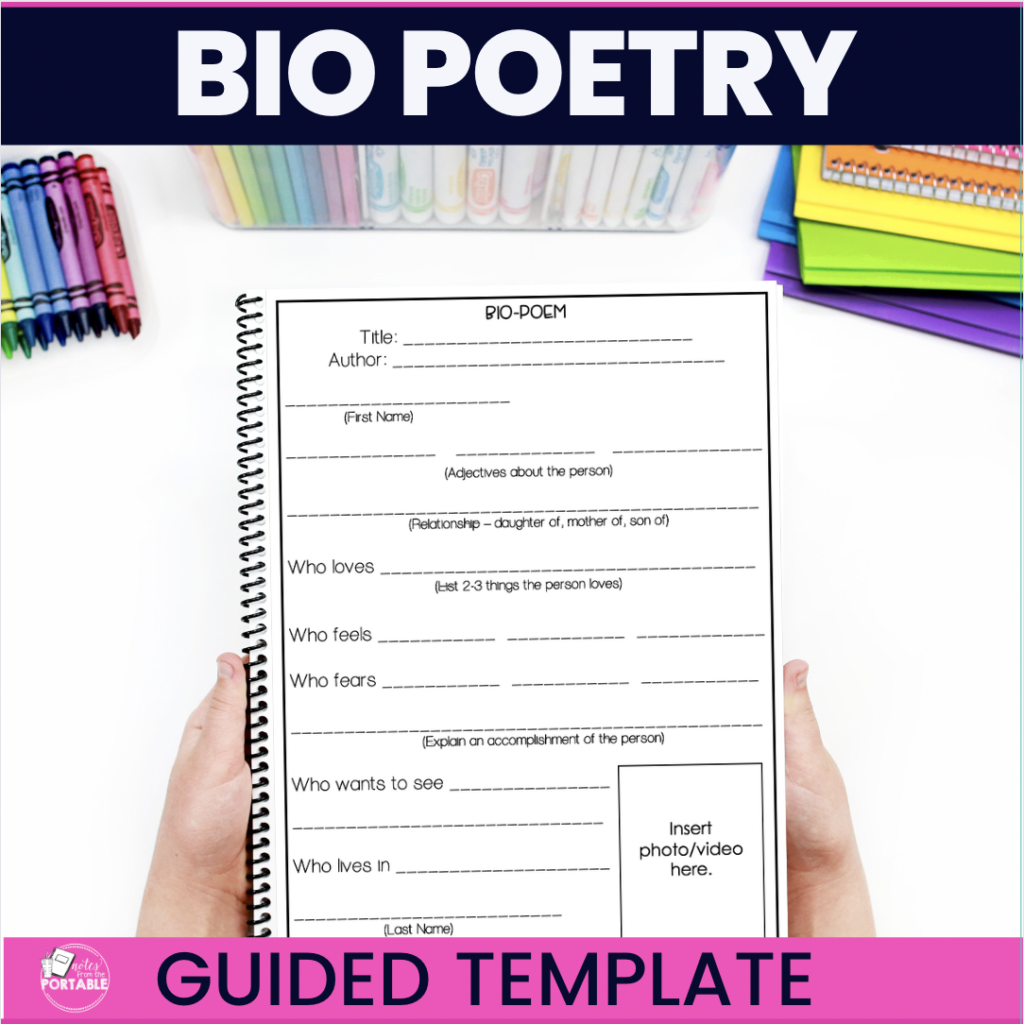 Use bio poetry templates as a note-taking activity for kids. 