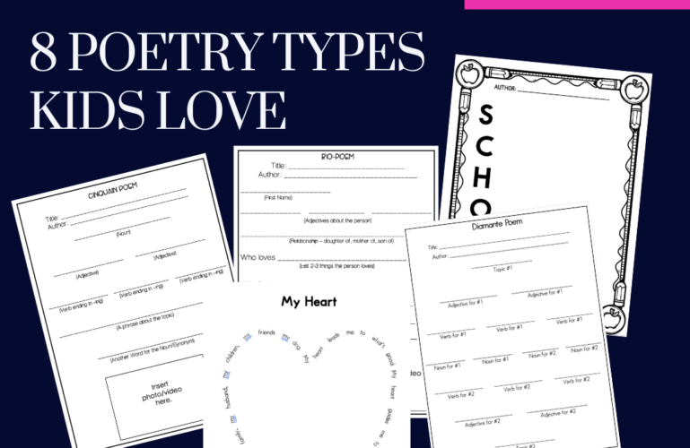 8 poetry types that kids love to read and write.