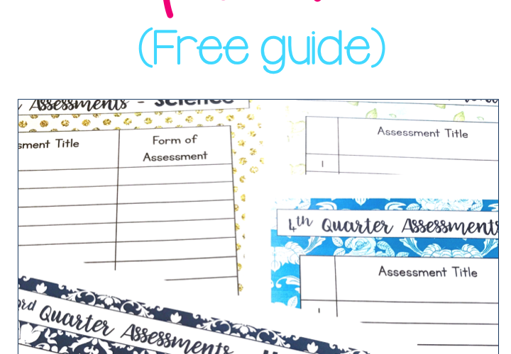 Love this simple assessment plan. Keep me on track with assessing students all year long!