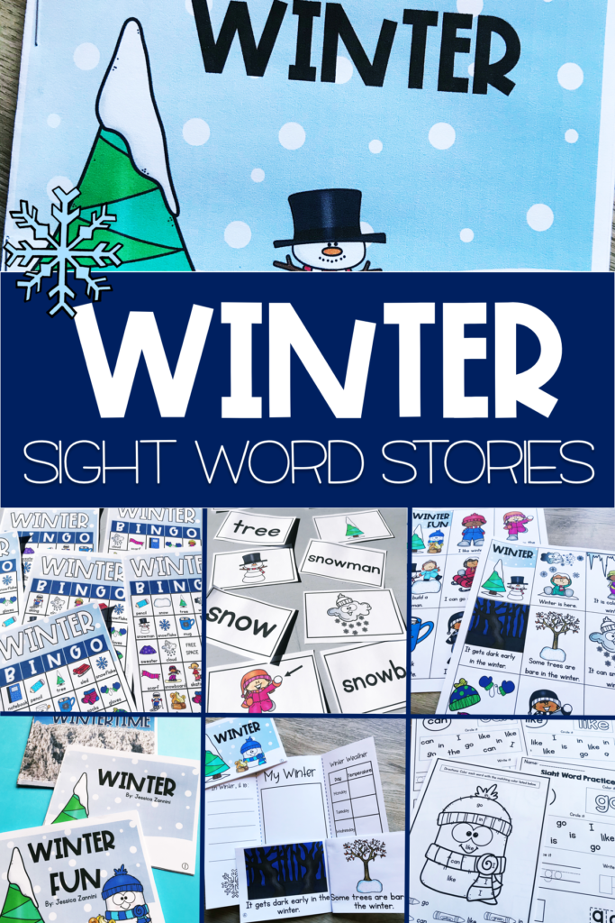 Help students learn sight words with these winter activities.  Three sight word stories give practice with winter vocabulary and beginning sight words.  Games and other winter activities are included.  